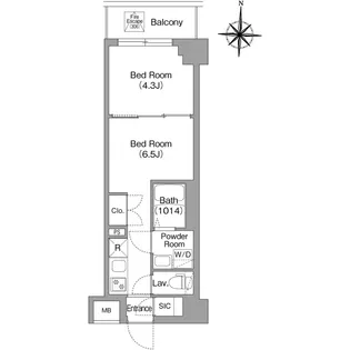 BPRレジデンス大島【4階】の間取り