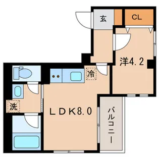 カーザ・ブランカ北斎【2階】の間取り