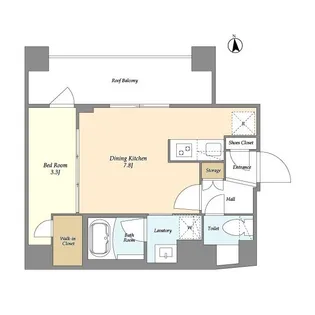 グランカーサ上野松が谷【10階】の間取り