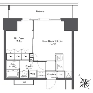東京ポートシティ竹芝レジデンスタワー【13階】の間取り