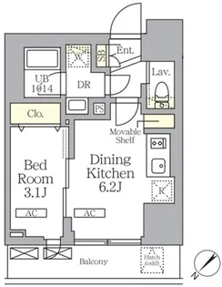プライムガーデン大森【3階】の間取り