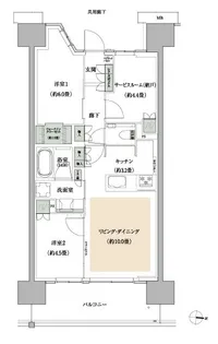ザ・パークハウス亀戸九丁目【6階】の間取り