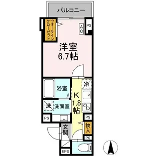 SKEY RESIDENCE井田中ノ町【4階】の間取り