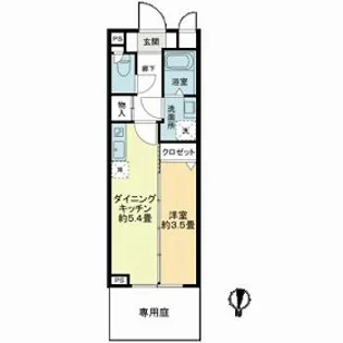 クラリティア池上【1階】の間取り