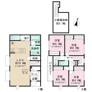 東京都大田区南六郷1丁目【一戸建】の間取り