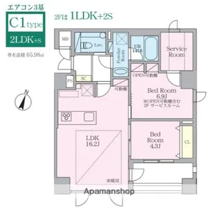 SELENE御殿山【4階】の間取り