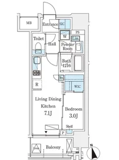 シーズンフラッツ浅草六丁目【3階】の間取り