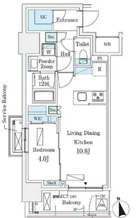 シーズンフラッツ浅草六丁目【5階】の間取り