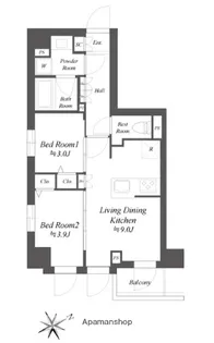 ブランシエスタ品川大井町パークエッジ【3階】の間取り