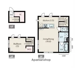 TI HUS中延(ミサワホーム施工)【1階】の間取り
