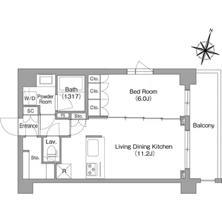 コンフォリア・リヴ南六郷【5階】の間取り