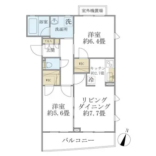 柳原中央レジデンス【2階】の間取り
