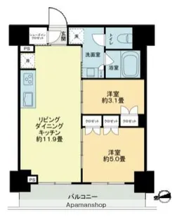 ザ・ライオンズフォーシア鶴見【8階】の間取り