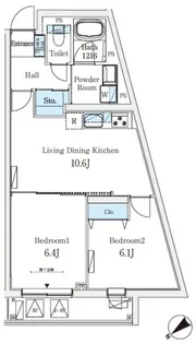 SOLASIARESIDENCE大井町【3階】の間取り