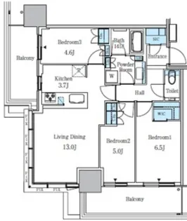 大崎ステーションレジデンス【17階】の間取り