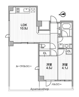 LIGHTHOUSE中馬込【4階】の間取り