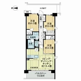 ソライエ葛飾小菅【3階】の間取り