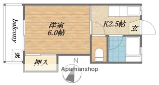 一徳コーポ【205号室】の間取り