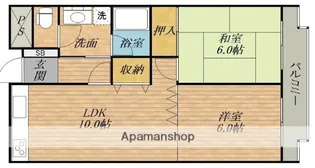2LDKの間取り画像