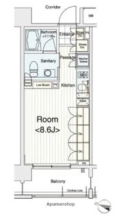 イプセ多摩川緑地【4階】の間取り