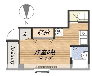 1Rの間取り画像