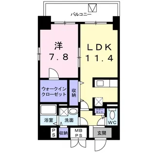 エトワールブランシュ新橋【10階】の間取り