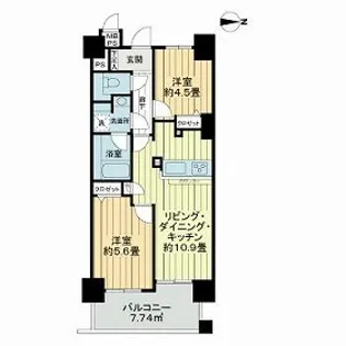 ライオンズマンション白金台【2階】の間取り