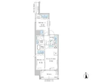 パークアクシス新御徒町EAST【10階】の間取り