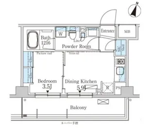 パークアクシス馬込レジデンス【1階】の間取り