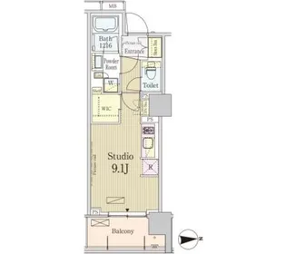 パークアクシス池田山【6階】の間取り