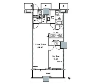 THE TOKYO TOWERS MIDTOWER【22階】の間取り
