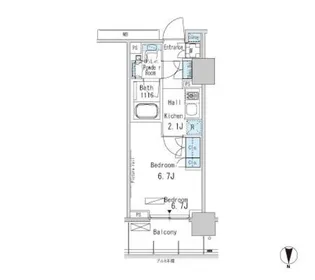 パークアクシス蒲田ステーションゲート【7階】の間取り
