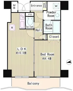 アルブル高輪【6階】の間取り