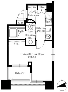 パークアクシス青山骨董通り【4階】の間取り