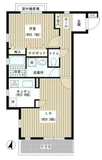 洗足第2マンション【1階】の間取り