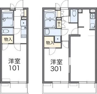 レオパレスリバティハイム【4階】の間取り