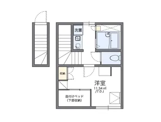 レオパレスSEVENSEA【2階】の間取り