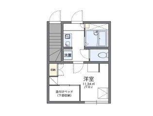 レオパレスSEVENSEA【1階】の間取り