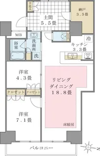 BRILLIA IST 東雲キャナルコート【4階】の間取り