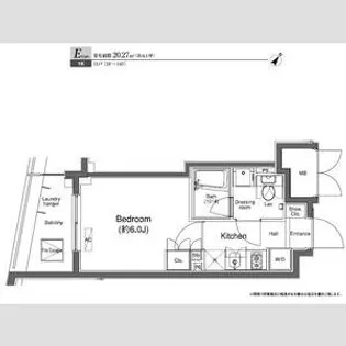 プラウドフラット白金高輪【6階】の間取り