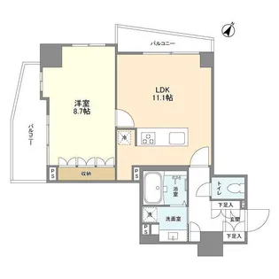 LASANTE五反田【8階】の間取り