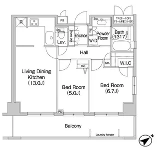コンフォリア田町【10階】の間取り