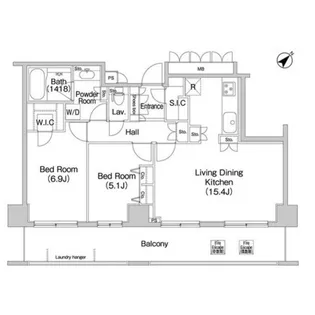 コンフォリア田町【6階】の間取り