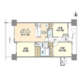 ブラウトリエ【3階】の間取り