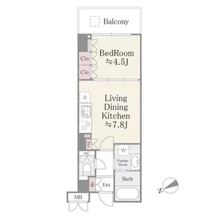 リバーパーク門前仲町【5階】の間取り