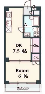 ハイム甚【102号室】の間取り