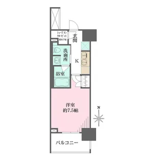 ザ・パークワンズ芝公園【6階】の間取り
