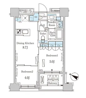 パークアクシス日本橋浜町レジデンス【4階】の間取り