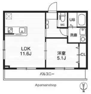 レピュア大鳥居【5階】の間取り