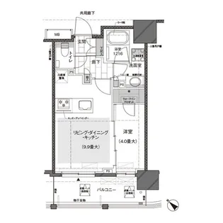 ルジェンテ武蔵小山【8階】の間取り